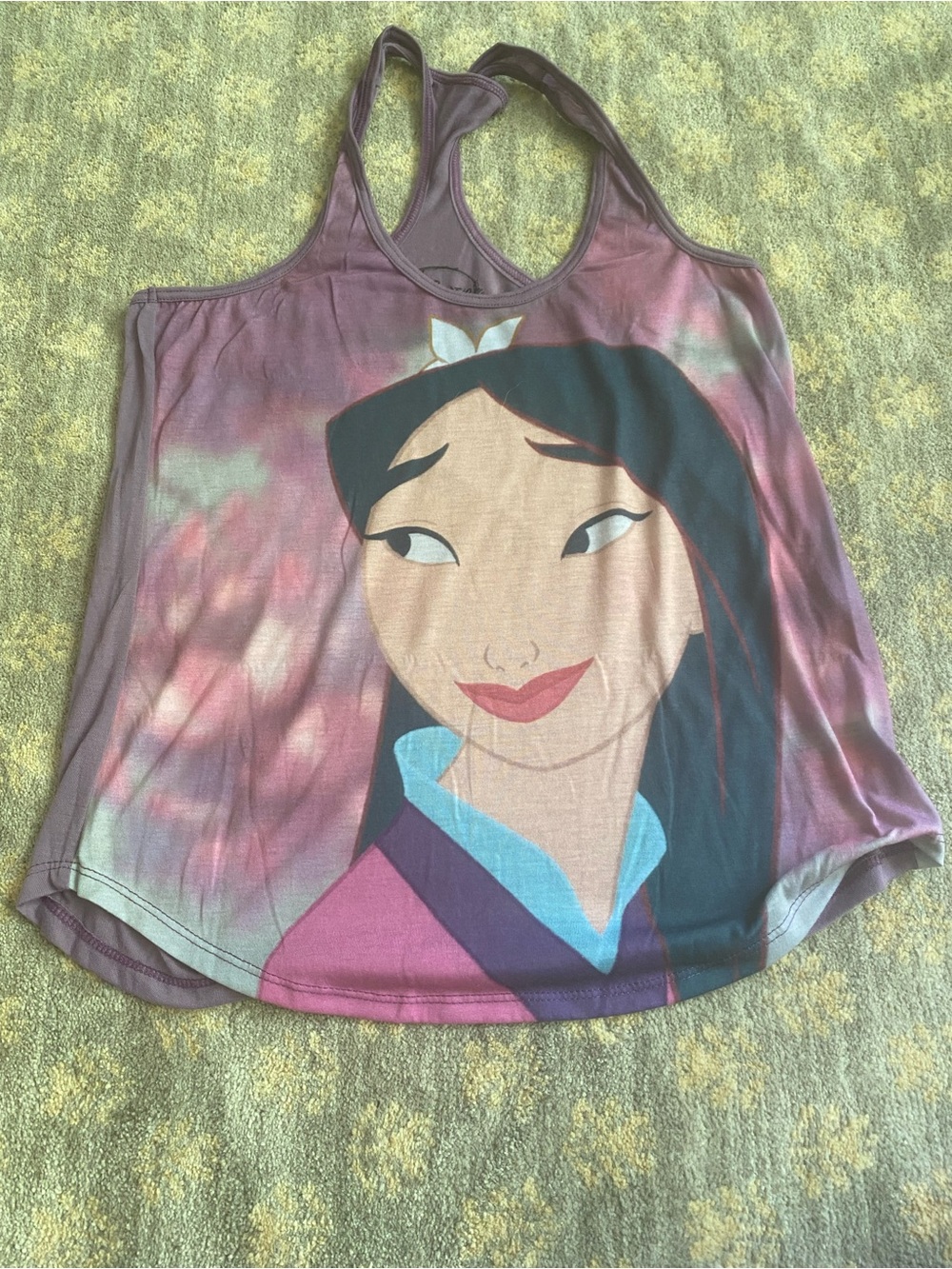 Disney Purple Mulan Graphic Racerback Tank Top